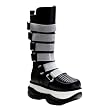 3 Inch Platform MENS BOOTS Neon UV Black Light Reative Dance Club Boots Black White