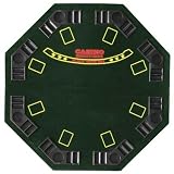 Da Vinci 8 Player Texas Holdem 52-Inch Folding Poker Table Top with Carrying Case