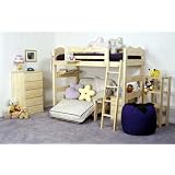 3 Piece Solid Wood Children's Bedroom Setting - Twin Wave Loft with Accessories by 