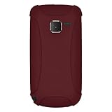 Amzer Silicone Skin Jelly Case for Nokia C3 - Maroon Red