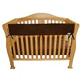 51" Fleece Front Rail Cover for Convertible Cribs- Brown