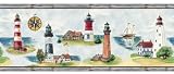 Beacon Point Nautical Lighthouse Wall Border by Blonder Home Accents