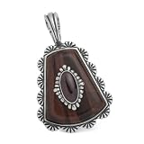 Southwest Spirit Sterling Silver Shades of Red Geometric Pendant Enhancer