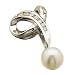 14kt White Gold Pearl and Diamond Slide Chain Pendant