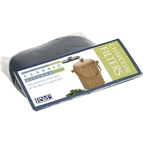 RSVP International Compost Replacement Filters for Bamboo Pail Set of 2