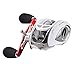 New for 2016! KastKing WhiteMax 5.1:1 Low Gear Ratio Baitcasting Reel with 9 + 1 shielded stainless ball bearings, 6 magnet brake system, affordable price. Amazing! (White & Red, Right Handed)