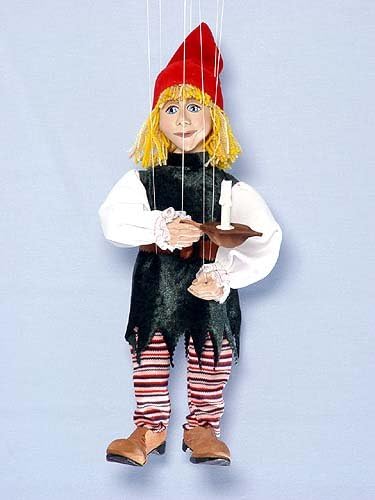 PUCK 24 Loutka Marionette String Puppets Approx 18" High Hand Made In Prague Czech Republic