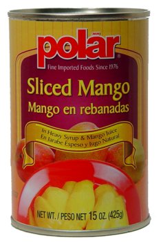 12 Pack Case of 15 oz. Can of Sliced Mango by MW Polar Foods