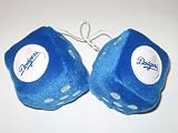 LOS ANGELES DODGERS Team Logo Pair of FUZZY DICE