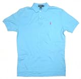 Men's Polo Ralph Lauren Polo Shirt in Solid Turquoise, Pink Pony (CUSTOM FIT)