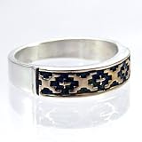 14Kt. Gold and Sterling Silver Apache Cross Ring by MM Rogers, size 8, #11256