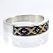 14Kt. Gold and Silver Apache Cross Band Ring by M. M. Rogers, Size 9, #11256