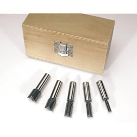 Straight Router Bit 5 Pc. Boxed Set by MLCS