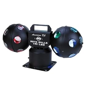 American DJ RotoBalls Tri LED Powered Dual Ball Effect light by 