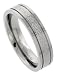 Titanium 6 mm (1/4 in.) Flat Comfort Fit Wedding Band Ring with Etched Celtic