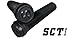 SCT USA Scooter Bar Grips High Rebound Rubber Bar Ends (Solid Black)