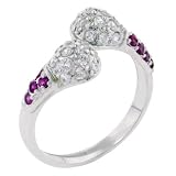 Sterling Silver Dome Twisted Cluster Ring