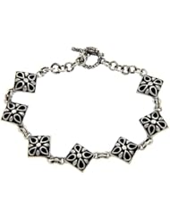Sterling silver link bracelet, Botany Square - Sterling Silver Link Bracelet from Indonesia