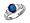 2.60 cts Genuine Sapphire Engagement Ring in 14k White Gold Size 4 FREE GIFT BAG!