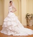 Hochzeits-shop-hamburg WD1006 Brautkleid mit Spitze ,Perlen u.Pailletten bestickt, Schn&uuml;rung u. Schleppe