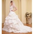 Hochzeits-shop-hamburg WD1006 Brautkleid mit Spitze ,Perlen u.Pailletten bestickt, Schn�rung u. Schleppe