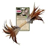 KONG Naturals Straw Cylinder with Feathers, Catnip Toy for Cats
