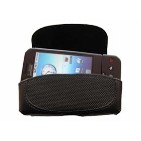 T-Mobile Google Phone G1 Android Leather Carrying & Protection Case (Perfect Fit) Horizontal Case with a clip on the back by AccessoryWiz