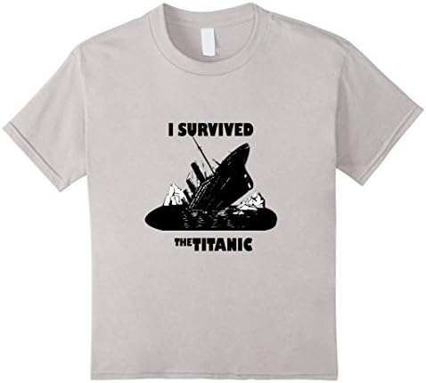 Vintage Shirts Plus: I Survived the Titanic T-Shirt - Kids 6 - Silver