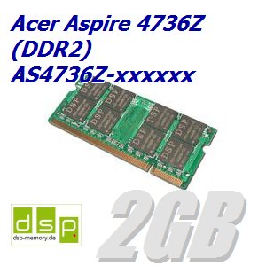 2GB Speichererweiterung für Acer Aspire 4736Z (DDR2) AS4736Z-xxxxxx