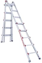 Little Giant 10302W 250-Pound Duty Rating Ladder System with Work Platform, 17-Foot