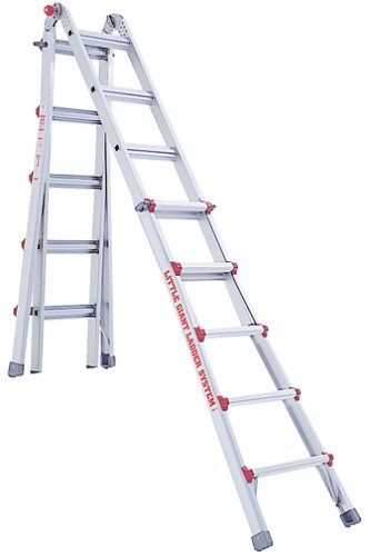 Little Giant 10302W 250-Pound Duty Rating Ladder System with Work Platform, 17-Foot On Sale