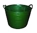 Kitchen & Housewares : 40 Litre "Rhino" Flexi Tub -DK Green
