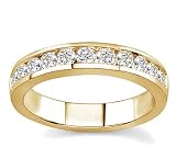 18k Yellow Gold Channel-Set Diamond Band (G/VS2, 3/4 ct. tw.)