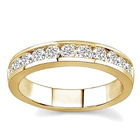 18k Yellow Gold Channel-Set Diamond Band (G VS2, 3 4 ct. tw.) by MontRED