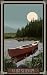 Northwest Art Mall MR-3404 Virginia Canoe in Moonlight 11 by 17-Inch Print by Mike Rangner