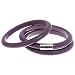 Set of 3 Purple Resin Bangle Bracelets - 1 with Sterling Silver Center