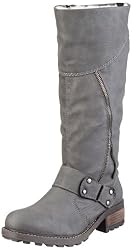Rieker Scarlett Y0481-45, Damen Stiefel, Grau (cenere 45), EU 40