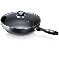 Beka  - 13078284 -  Po�le Wok + couvercle verre 28 cm Pro Induc anthracite en alumnium  -   int�rieur rev�tu  -  tous feux + induction