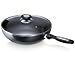 Beka  - 13078284 -  Po�le Wok + couvercle verre 28 cm Pro Induc anthracite en alumnium  -   int�rieur rev�tu  -  tous feux + induction