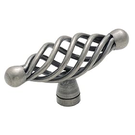 Amerock BP19321-WN Village Classics Birdcage 2-5 8-Inch Maximum Width Oval Knob, Weathered Nickel by Amerock