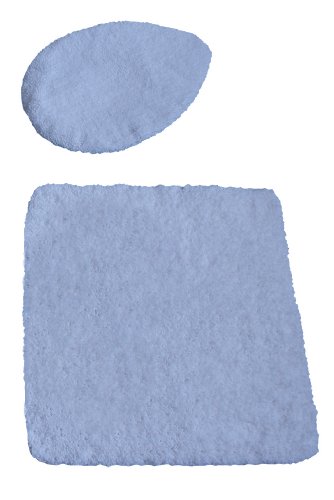 Kinzler J-10053/17 Mikrofaser Bademattenset 2-teilig, WC-Deckelbezug 47 x 50 cm, und Vorle im Preisvergleich 