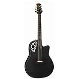 Ovation Adamas Kaki King Acoustic Electric Guitar with Case, Black