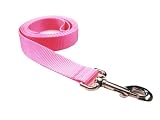 Large Pink Dog Leash/Nylon Webbing: 1 wide, 6ft length. 41KDY4HgobL. SL160 Large Pink Dog Leash/Nylon Webbing: 1 wide, 6ft length.