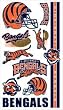 Cincinnati Bengals Temporary Tattoos - SET OF 6 - Sports Merchandise