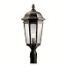 Kichler 9532RZ Courtyard Outdoor Post Mount 1-Light, Rubbed Bronze