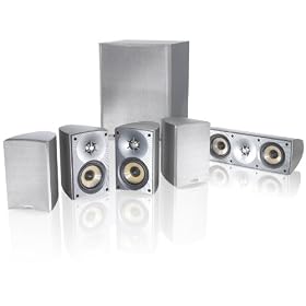 Paradigm Cinema 70 CT 5.1 Home Theater Surround Sound System (Silver)