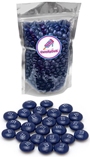 m&m Dark Blue Milk Chocolate 2lb (2 pound ) in sealed stand-up pouch bag