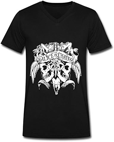 Alice In Chains Fans Logo 2016 V Neck T Shirt For Men Black