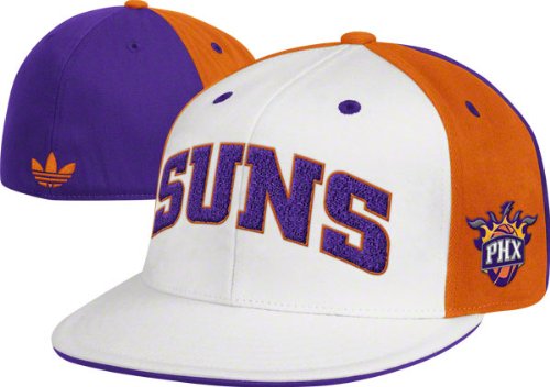 Phoenix Suns adidas Originals Three The Hard Way Flat Brim Flex Hat