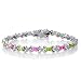 Created Pink Sapphire & Peridot Bracelet